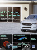 POWOXI 50W Solar Battery Charger: 12V Solar Car Battery Trickle Maintainer - Image 2