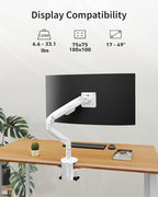 Ultrawide Single Monitor Mount, Adjustable Gas Spring Monitor Arm - Image 2