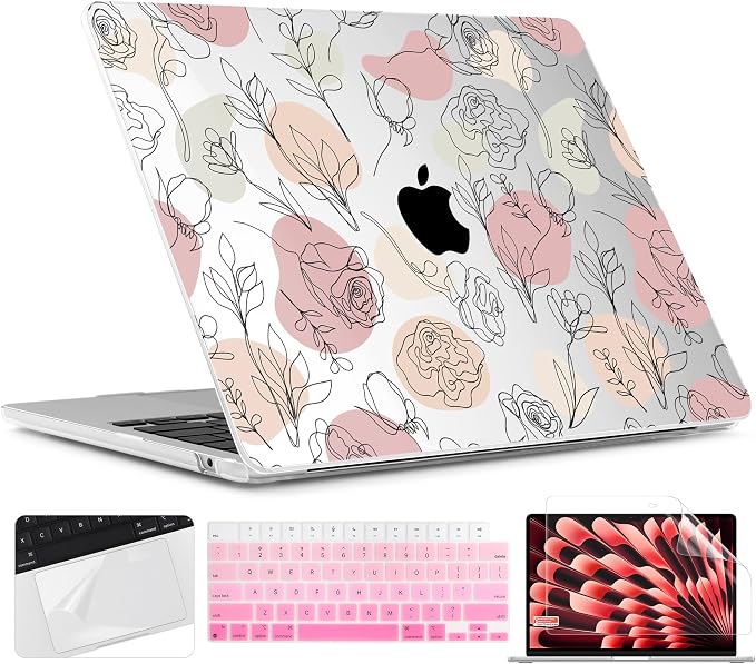 TWOLSKOO Compatible with M4 MacBook Air 15 inch Case 2025-2023 Released Model by TWOLSKOO