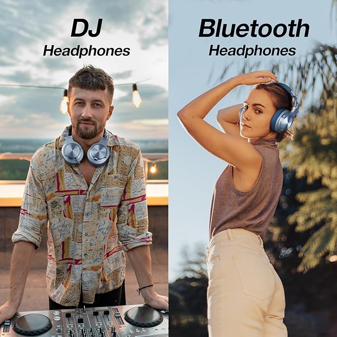 OneOdio A70 Bluetooth Over Ear Headphones, Wireless Headphones w/ 72H Playtime - Image 5