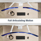 AVLT Dual 57 Inch Heavy Duty Stacking Monitor Arm Pole Top Mount - Image 6