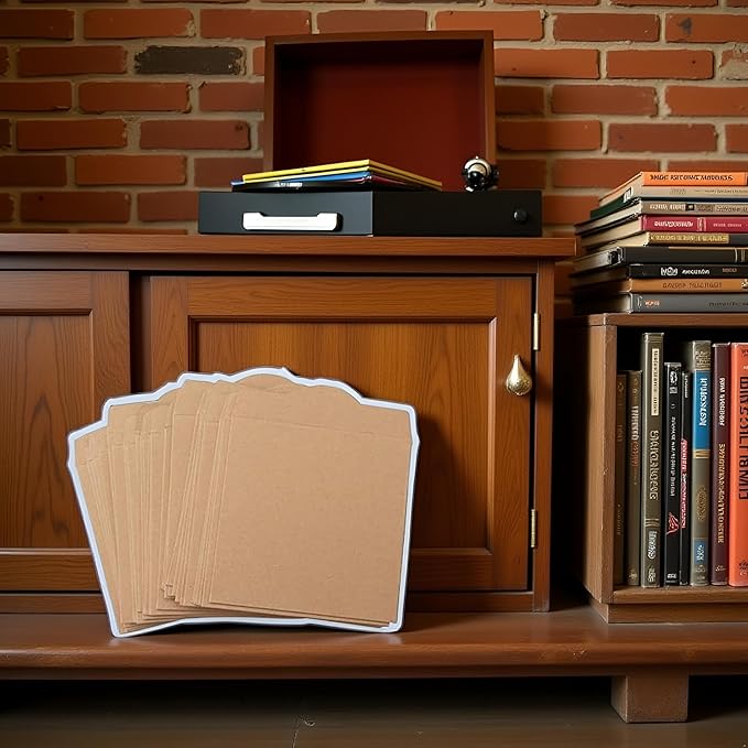 25 Pcs Retro Kraft Paper CD DVD Sleeves Envelopes Cardboard Storage Cases - Image 8