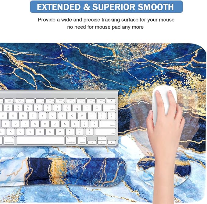Ergonomic Large Mouse Pad and Keyboard Wrist Rest, Desk Pad - Image 4