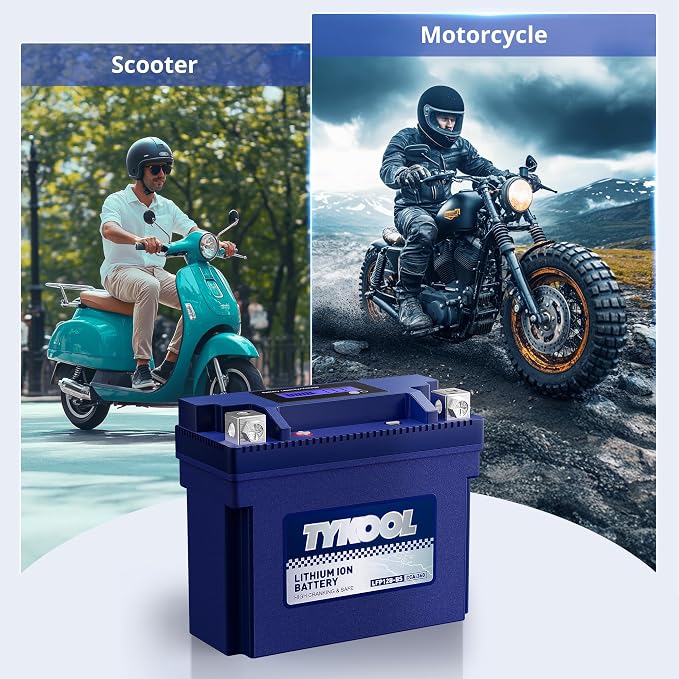 TYKOOL YT12B-BS, 3X Cranking Amps, Lithium LiFePO4 Motorcycle Battery, 12V 6Ah - Image 3