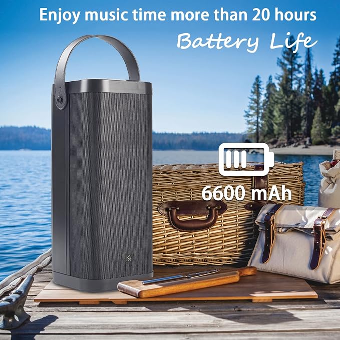 Bluetooth Speakers, KONEX 65W Portable Wireless Speaker, 3-Way System - Image 6