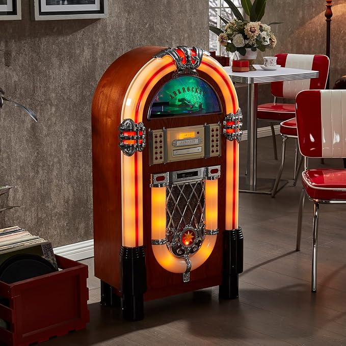 Arkrocket Full Size Jukebox Vinyl Record Player Bluetooth USB SD CD Player - Image 3