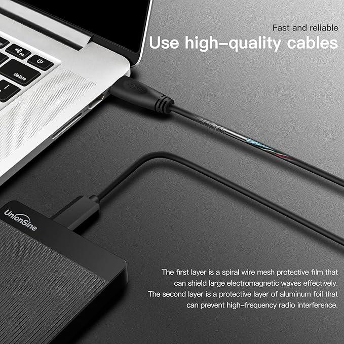 UnionSine 1TB Ultra Slim Portable External Hard Drive HDD-USB 3.0 - Image 5