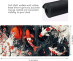 Koi Fish Large Mouse Pad, Gaming Keyboard Desk Pad, Extended Mouse Mat Non-Slip - Image 3