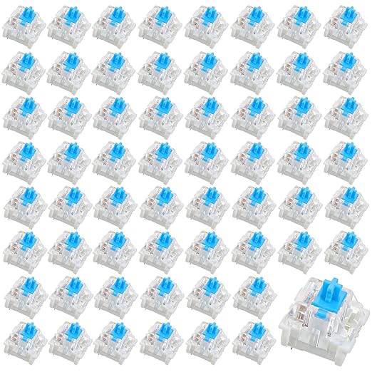 Sibba 60 Pcs Mechanical Keyboard Switches 3 Pin Blue Keyboard Clicker by Sibba