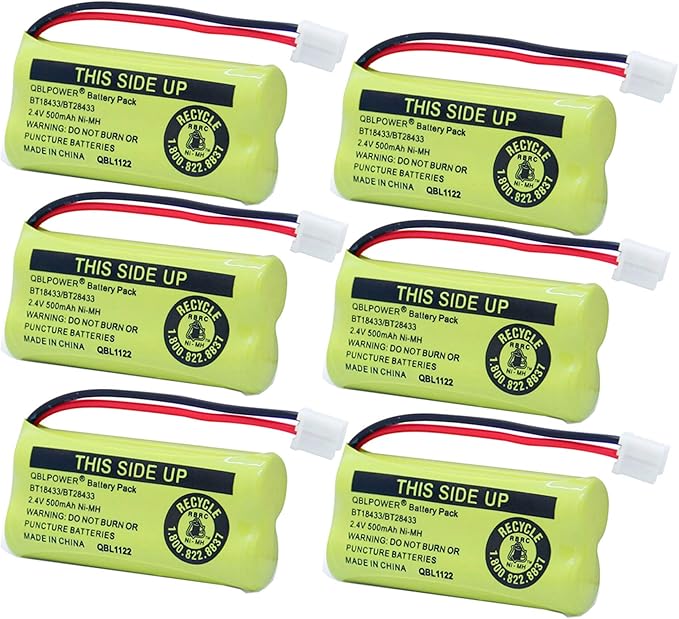 BT18433/BT28433 2.4V 500mAh Ni-MH Battery Pack Rechargeable Compatible by QBLPOWER