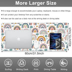 Mouse Pad, Large Boho Rainbow Desk Mat, Extended Non-Slip Gaming Keyboard - Image 2