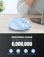 TECKNET Wired Mouse, 6-Button Corded - Image 5