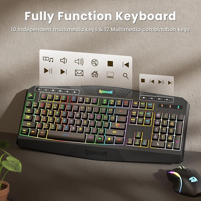 Redragon S101M-KS Gaming Keyboard and Mouse Wireless - Image 6