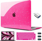 CISSOOK Compatible with MacBook Air 13.6 inch Case Glitter 2025 2024 2023 2022 by CISSOOK