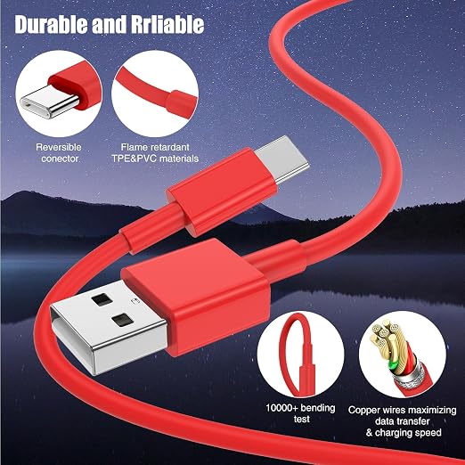 3-Pack Red USB A to USB C Cable，USB to USB C Car Carplay Cable - Image 7