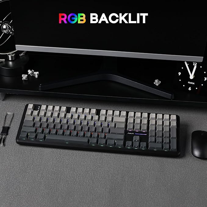 EPOMAKER Aula F108 Wireless Gaming Keyboard, Full Size Mechanical Keyboard - Image 7