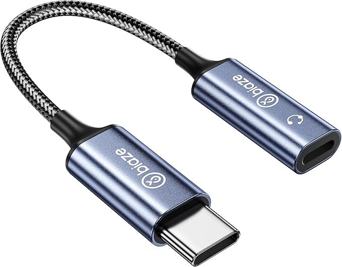 USB C to Lightning Audio Adapter, USB Type C Male to Lightning Female Headphone by biaze