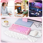 Cloud Wrist Rest for Computer Keyboard, 4-in-1 Memory Foam Leather Cloud - Image 6
