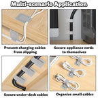 40 PCS Hook and Loop Cable Ties, Self-Adhesive Hook and Loop Cable Straps - Image 7
