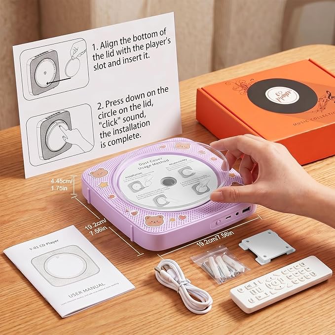 Gueray CD Player Portable CD Dsicman: - Image 9