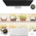 Desk Pad, Cute Cat Potted Plant Desk Mat, Anime Kawaii Cat Large Gaming Mouse by KOAIWPAE