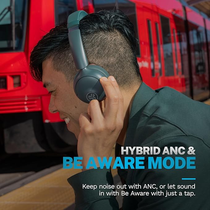JLab Go Lux ANC Wireless Headphones, Hybrid Active Noise Cancelling, Premium - Image 4