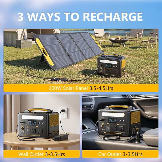 VTOMAN Jump 600X Portable Power Station 600W, 299Wh Solar Generator LiFePO4 - Image 11