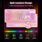 TECKNET Gaming Keyboard, USB Wired Computer Keyboard, 15-Zone RGB Illumination - Image 6