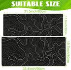 Desk Mat, Topographic Contour Large Gaming Mouse Pad - Image 2