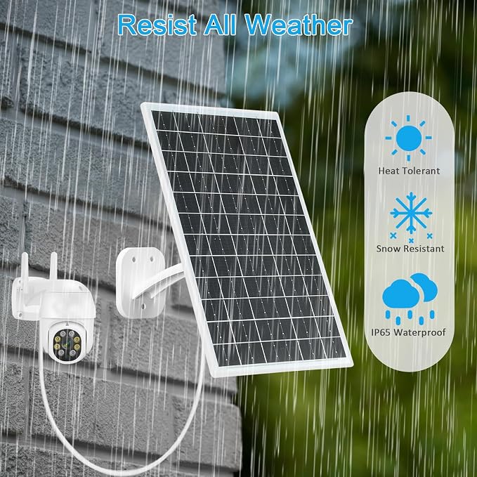 FUTUREZEN 13W Solar Panel for Security Cameras & Trail Cameras, Micro USB & - Image 5