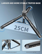 71" Phone Tripod & Selfie Stick, All in One Extendable Cell Phone Tripod - Image 3