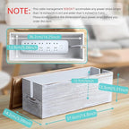 Large Cable Management Box, Office to Hide Extension Cords Power Stripes Surge - Image 2
