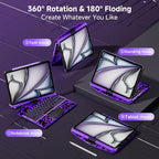 iPad Keyboard Case for iPad 10th Gen & 11th, Magic Wireless Keyboard - Image 3
