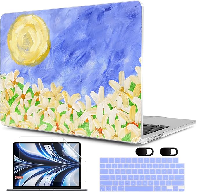 MEEgoodo Case for M4/M3/M2 MacBook Air 13.6 inch Case 2025 2024 2022, Fit Model by MEEgoodo