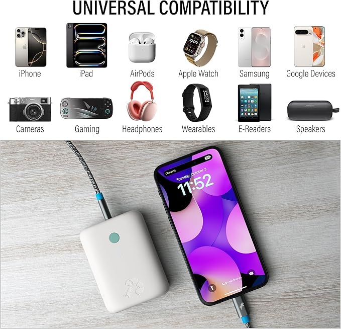 Nimble Champ Lite Portable Charger, 5200mAh Fast Charging Power Bank 15W USB C - Image 5