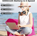 COMLIFE Portable Neck Fan, 5000mAh Rechargeable Battery Powered, 3 Speeds - Image 2