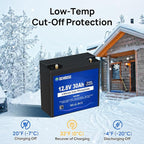 DC HOUSE 2 Pack 12V 30Ah LiFePO4 Lithium Battery, Low Temp Cut-Off, 4000+ Deep - Image 4