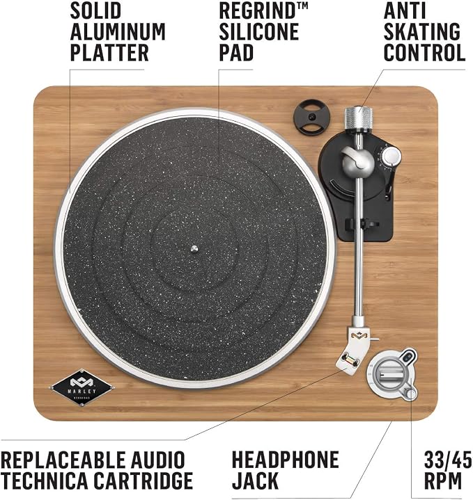 House of Marley Stir It Up Wireless Turntable: Vinyl Record Player - Image 2
