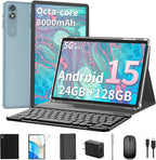 2025 Android 15 Tablet with Keyboard, 24GB+128GB+2TB Expand, 10.1 Inch by Relndoo