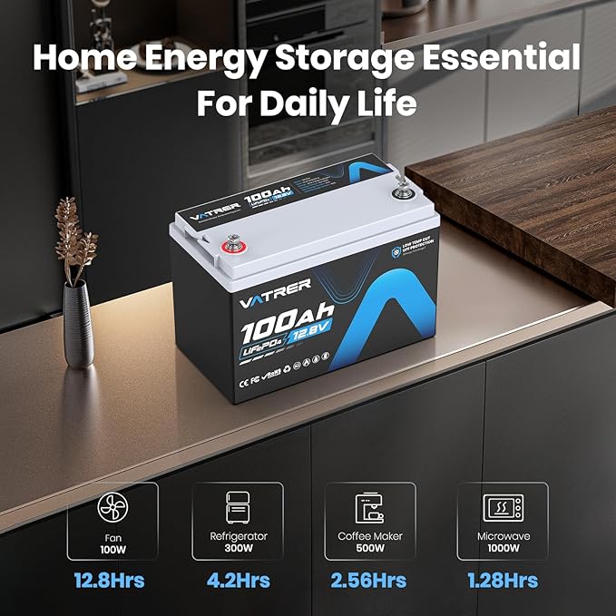 12V 100AH Low Temp Cutoff LiFePO4 Deep Cycle Battery - Image 5