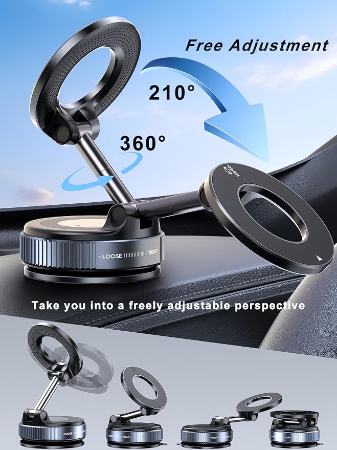 Upgraded 360° Nano Gel Vacuum Magnetic Phone Holder, Car Phone Holder - Image 6