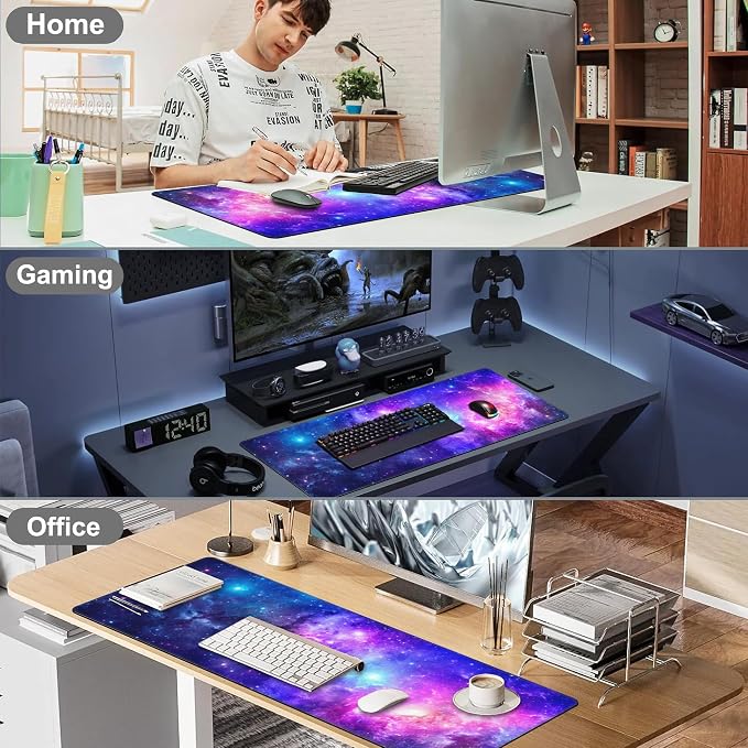 Deep Universe Space and Stars Desk Mat, Large Galaxy Space Gaming Keyboard - Image 7
