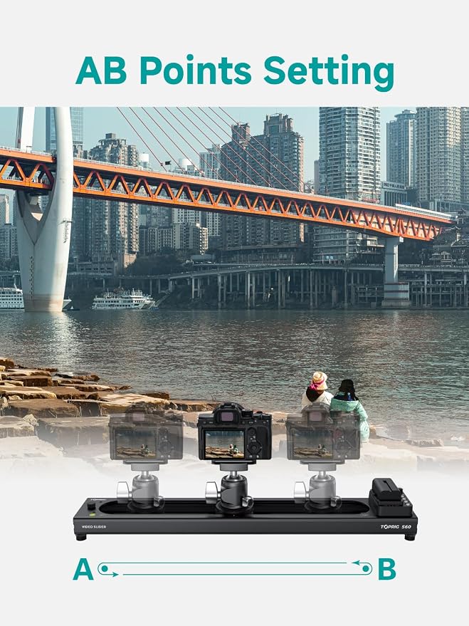 Accsoon Toprig Motorized Camera Slider, 120° Panoramic Shooting, - Image 3