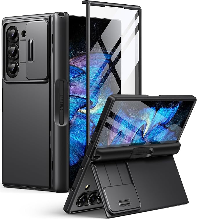 BERFY for Z Fold 7 Case with 9H Tempered Screen Protector, Military Grade by BERFY