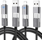 4 in 1 USB C Cable, PD 65W 27W, Round Braided, Compatible by bobosogo
