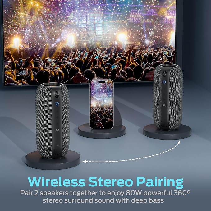 Monster S320 Bluetooth Speaker, 40W True Wireless, 360° Stereo Sound Effect - Image 3