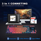 MOLGRIA SKYLOONG GK87 JIUWEI Pudding Keycaps RGB Backlit Gaming Keyboard - Image 5