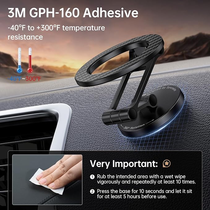 SYNCWIRE Fits MagSafe Car Mount, Magnetic Phone Holder - Image 6
