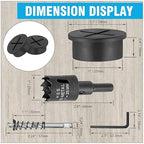 1" Black Desk Grommet, JTemgle Flexible Cable Grommet - Image 2
