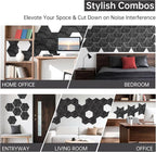 Mollywell Hexagon Acoustic Panels, 12 Pack |Wood Veneer|High Density Sound - Image 5
